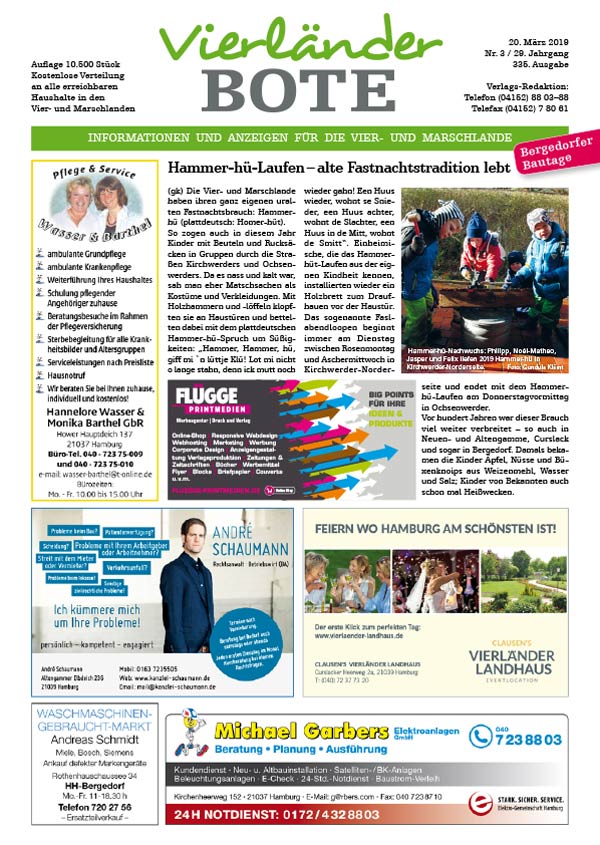Vierländer Bote Ausgabe 03/2019 Titelseite